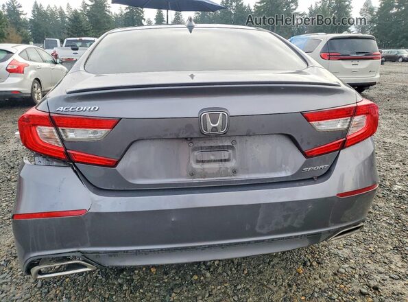 1HGCV1F32LA009563 2020 HONDA ACCORD Gray Rear view