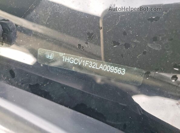 1HGCV1F32LA009563 2020 HONDA ACCORD Gray VIN sticker view