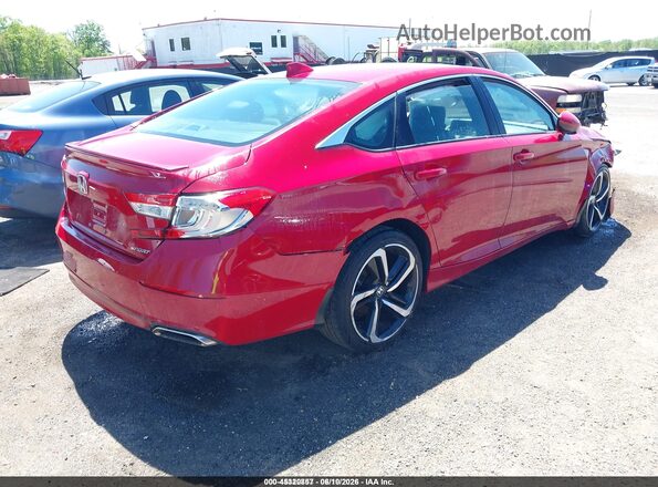 1HGCV1F32LA088989 2020 HONDA ACCORD Красный Задняя правая четверть
