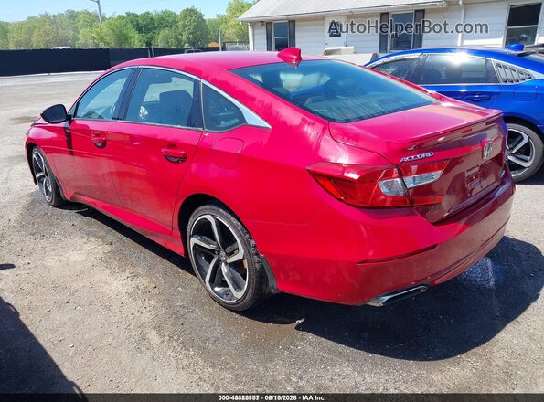 1HGCV1F32LA088989 2020 HONDA ACCORD Красный Задняя левая четверть