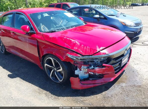 1HGCV1F32LA088989 2020 HONDA ACCORD Красный Вид спереди