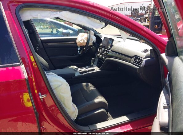 1HGCV1F32LA088989 2020 HONDA ACCORD Красный Вид салона спереди