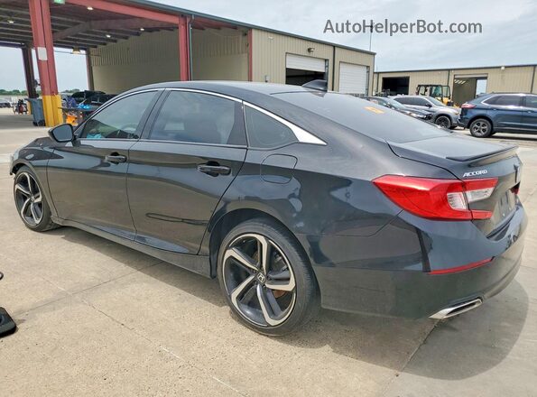 1HGCV1F32LA124745 2020 HONDA ACCORD Black უკანა მარცხენა