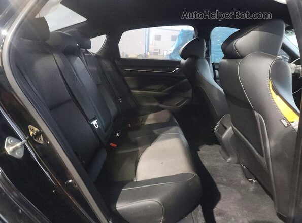 1HGCV1F32LA124745 2020 HONDA ACCORD Black უკანა სავარძლების ხედი