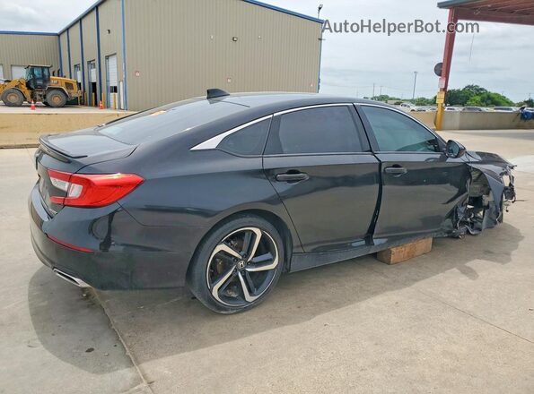 1HGCV1F32LA124745 2020 HONDA ACCORD Black უკანა მარჯვენა
