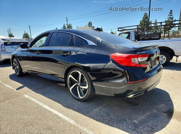 1HGCV1F32LA139987 2020 HONDA ACCORD Black Trasero izquierdo