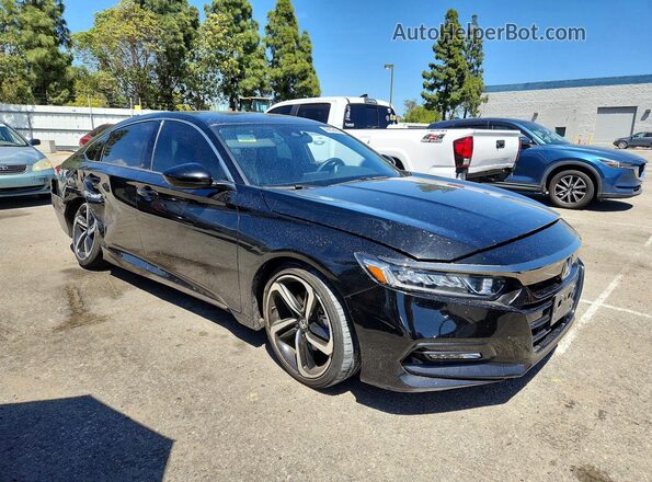 1HGCV1F32LA139987 2020 HONDA ACCORD Black Delantero derecho