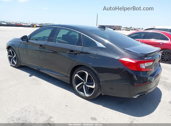 1HGCV1F32LA156224 2020 HONDA ACCORD Black უკანა მარცხენა