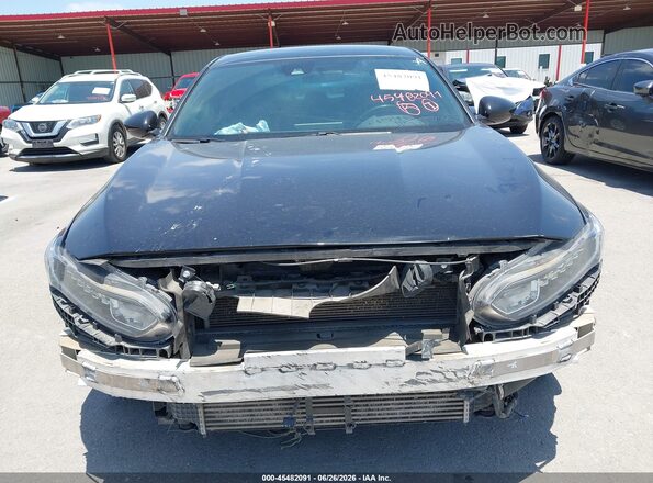 1HGCV1F32LA156224 2020 HONDA ACCORD Black უკანა სალონის ხედი