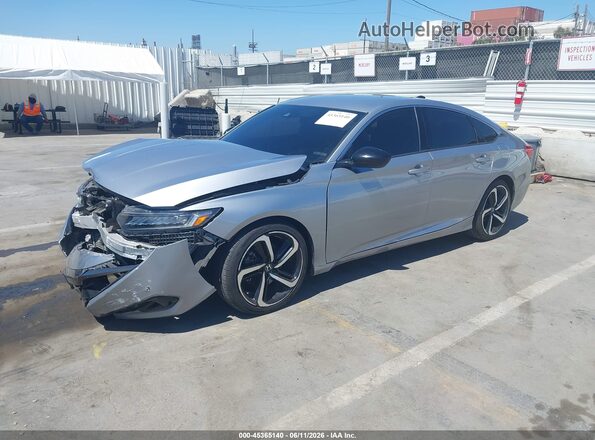 1HGCV1F32MA025702 2021 HONDA ACCORD Silver Vista tres cuartos delantera izquierda