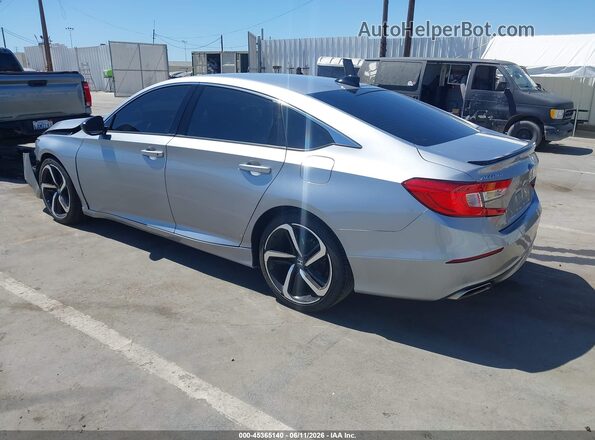 1HGCV1F32MA025702 2021 HONDA ACCORD Silver Trasero izquierdo