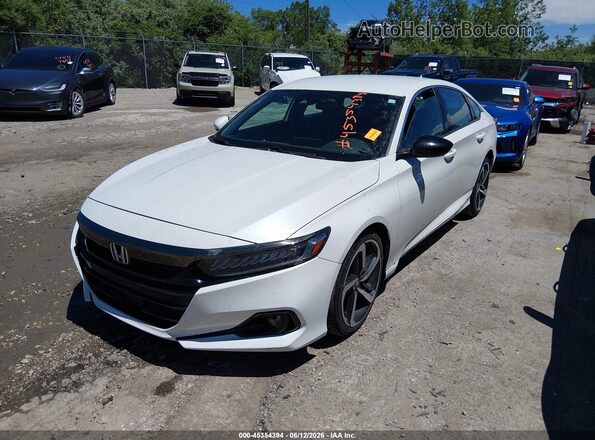 1HGCV1F32MA058232 2021 HONDA ACCORD White Front left