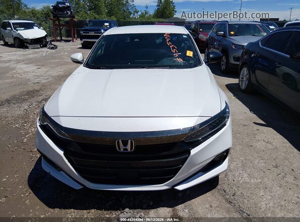 1HGCV1F32MA058232 2021 HONDA ACCORD White Instrument cluster view