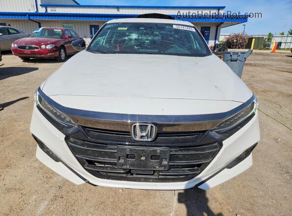 1HGCV1F32MA066962 2021 HONDA ACCORD Белый Вид спереди