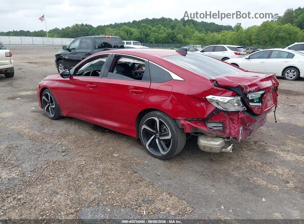 1HGCV1F32MA080604 2021 HONDA ACCORD Red Trasero izquierdo