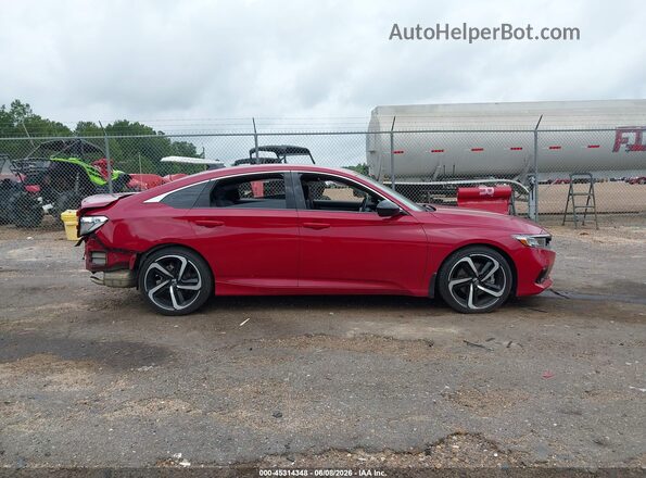 1HGCV1F32MA080604 2021 HONDA ACCORD Red Vista interior de 360 grados