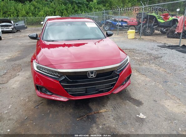 1HGCV1F32MA080604 2021 HONDA ACCORD Red Vista interior trasera
