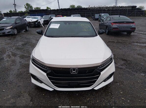 1HGCV1F32MA096706 2021 HONDA ACCORD White Widok zestawu wskaźników