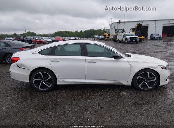1HGCV1F32MA096706 2021 HONDA ACCORD White Widok wnętrza z tyłu