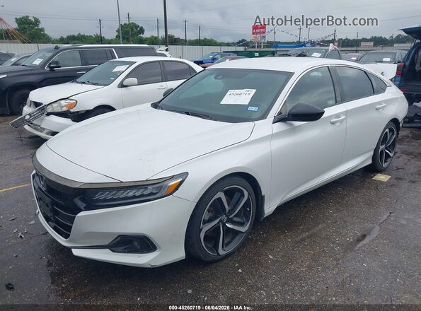 1HGCV1F32MA116548 2021 HONDA ACCORD White Vista tres cuartos delantera izquierda