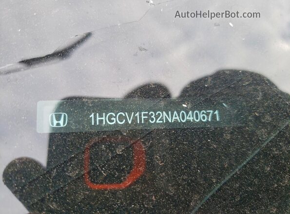 1HGCV1F32NA040671 2022 HONDA ACCORD White 