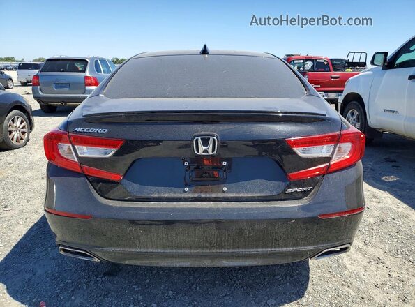 1HGCV1F32NA113750 2022 HONDA ACCORD Black Հետևի տեսք