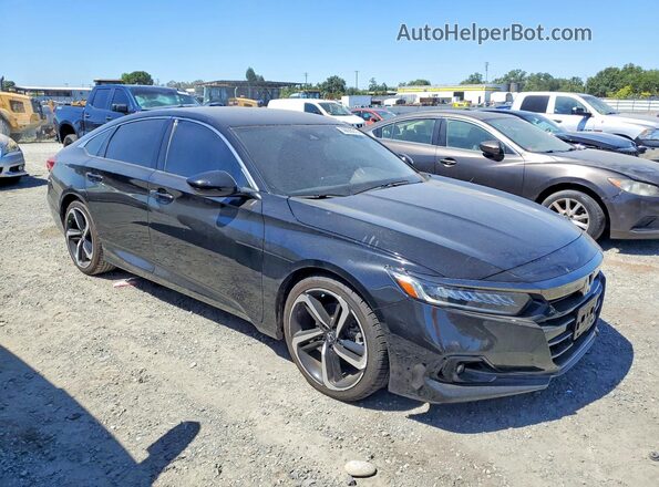 1HGCV1F32NA113750 2022 HONDA ACCORD Black Առջևի աջ