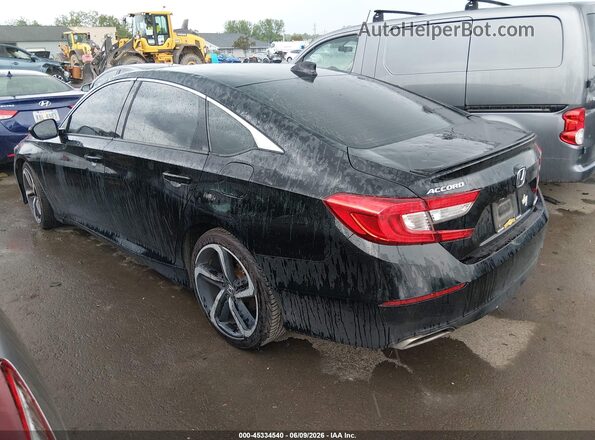 1HGCV1F33JA068845 2018 HONDA ACCORD Black Tył lewy