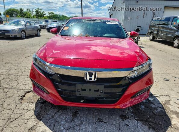 1HGCV1F33JA109247 2018 HONDA ACCORD Red Դիմացի տեսք