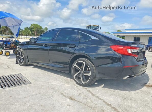 1HGCV1F33JA189570 2018 HONDA ACCORD Black Tył lewy