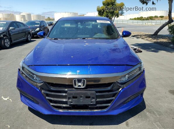 1HGCV1F33JA238783 2018 HONDA ACCORD Blue წინა ხედი