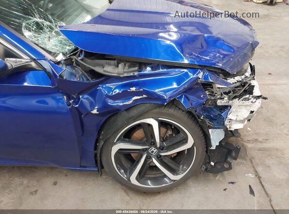 1HGCV1F33KA015600 2019 HONDA ACCORD Blue Widok z przodu