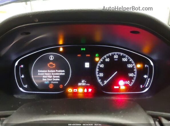 1HGCV1F33KA015600 2019 HONDA ACCORD Blue Widok tylnych siedzeń