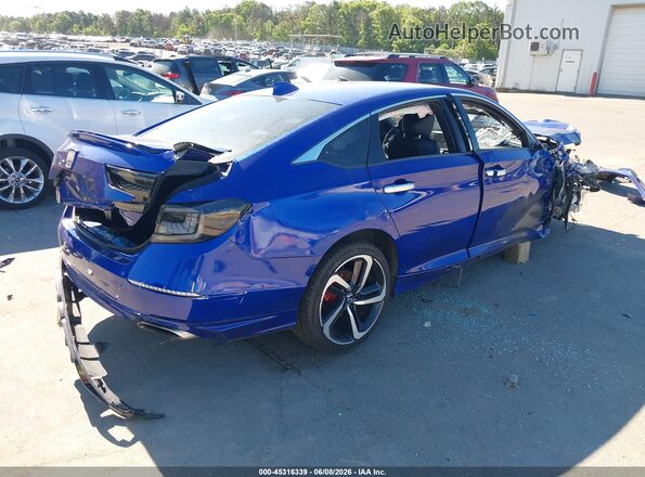1HGCV1F33KA015614 2019 HONDA ACCORD Blue Задня права чверть
