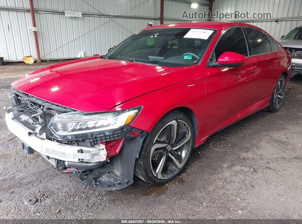 1HGCV1F33KA033255 2019 HONDA ACCORD Red Przód lewy