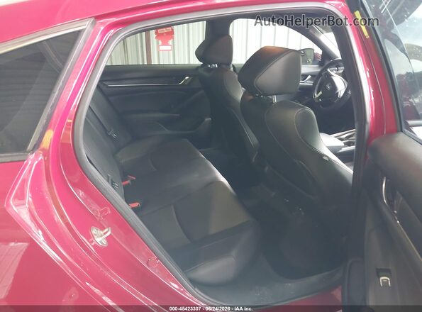 1HGCV1F33KA033255 2019 HONDA ACCORD Red Widok naklejki z numerem VIN