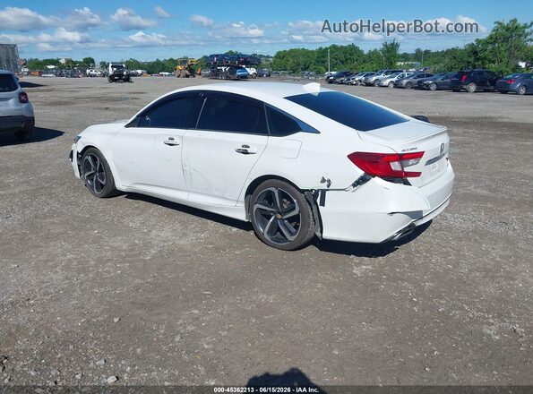 1HGCV1F33KA052467 2019 HONDA ACCORD White Հետևի ձախ