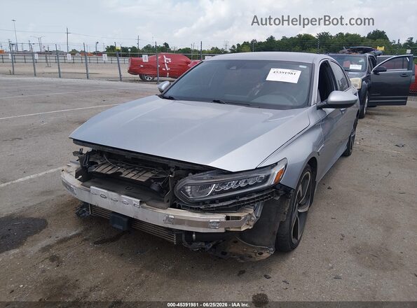 1HGCV1F33KA089423 2019 HONDA ACCORD Silver წინა მარცხენა ხედი სამი მეოთხედიდან