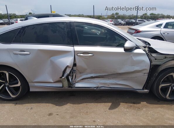 1HGCV1F33KA089423 2019 HONDA ACCORD Silver უკანა სალონის ხედი