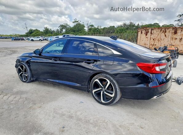 1HGCV1F33KA126261 2019 HONDA ACCORD Черный Задняя левая четверть