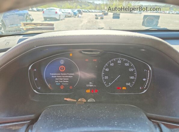 1HGCV1F33KA147692 2019 HONDA ACCORD White Вид щитка приладів