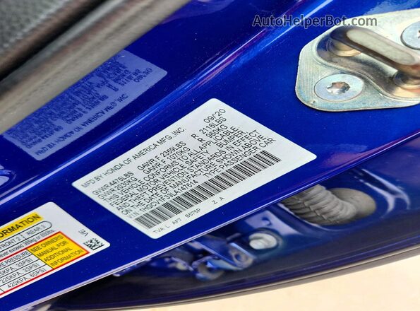 1HGCV1F33LA147614 2020 HONDA ACCORD Blue 