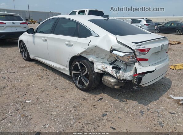 1HGCV1F33MA105803 2021 HONDA ACCORD White Trasero izquierdo