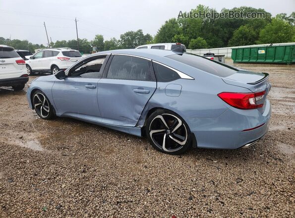 1HGCV1F33MA113741 2021 HONDA ACCORD Серый Задняя левая четверть