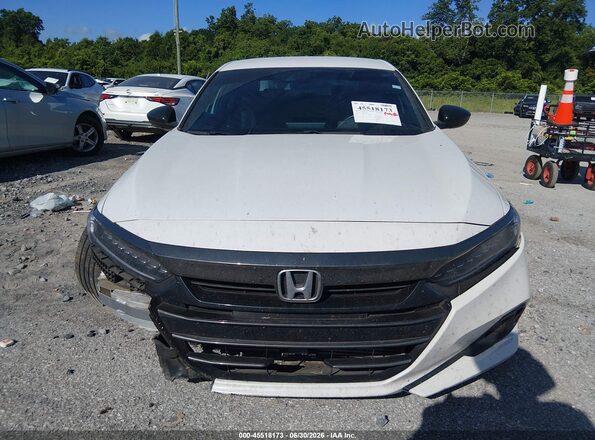1HGCV1F33NA069077 2022 HONDA ACCORD White Widok zestawu wskaźników