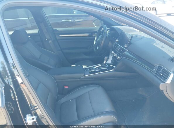 1HGCV1F33NA074392 2022 HONDA ACCORD Черный Вид салона спереди