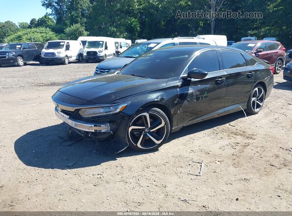 1HGCV1F33NA074392 2022 HONDA ACCORD Черный Передняя левая четверть