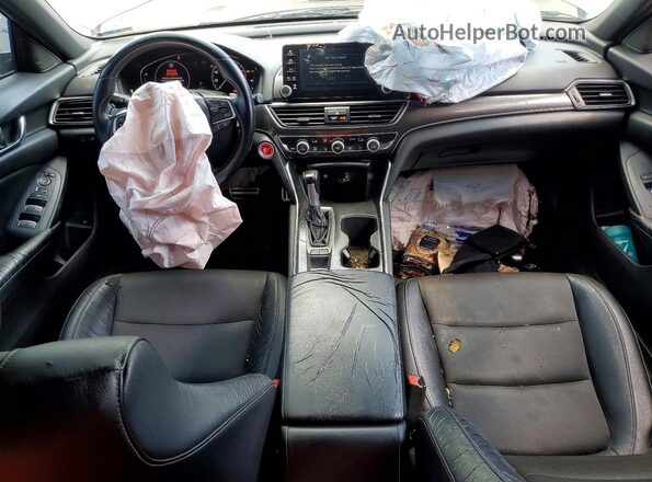 1HGCV1F34JA063699 2018 HONDA ACCORD Gray Widok deski rozdzielczej