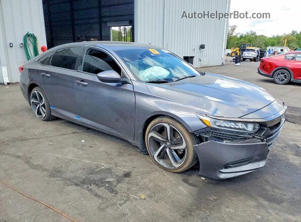 1HGCV1F34JA063699 2018 HONDA ACCORD Gray Przód prawy
