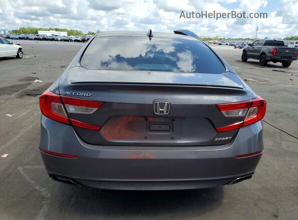 1HGCV1F34JA063699 2018 HONDA ACCORD Gray Widok z tyłu